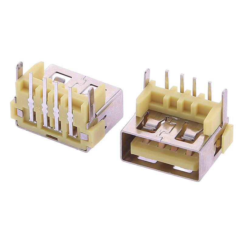 2.0USB母座10.0短体90度垫高款