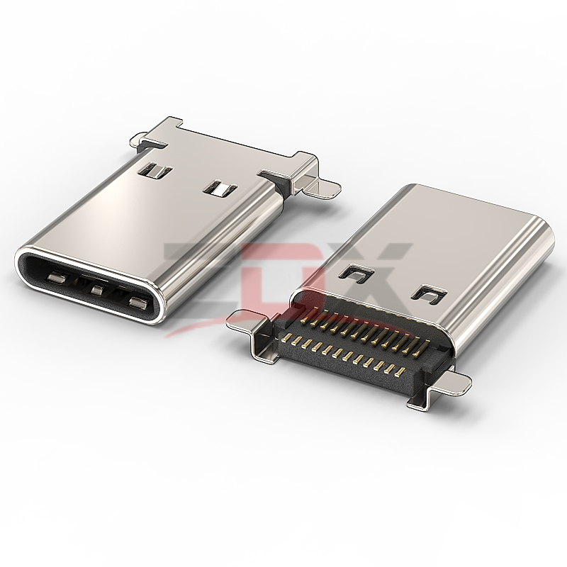 TYPE-C24P公头沉板全贴片L=13.75MM